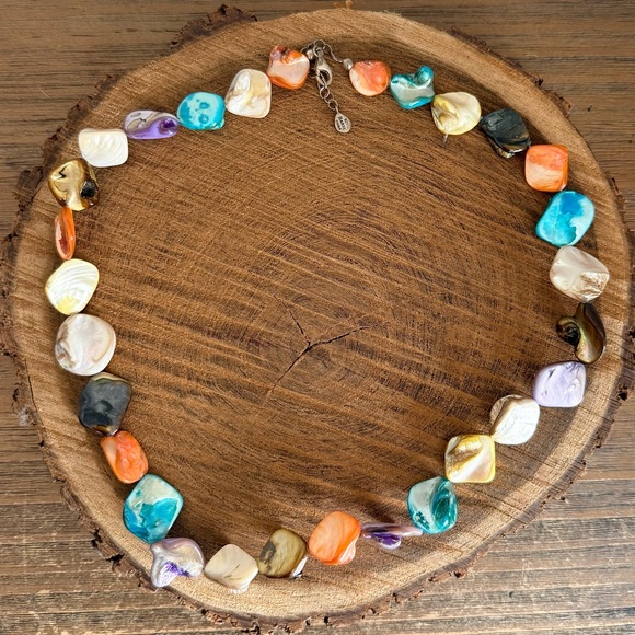 Studio Barse Colorful Abalone Shell Necklace - Picture 1 of 7